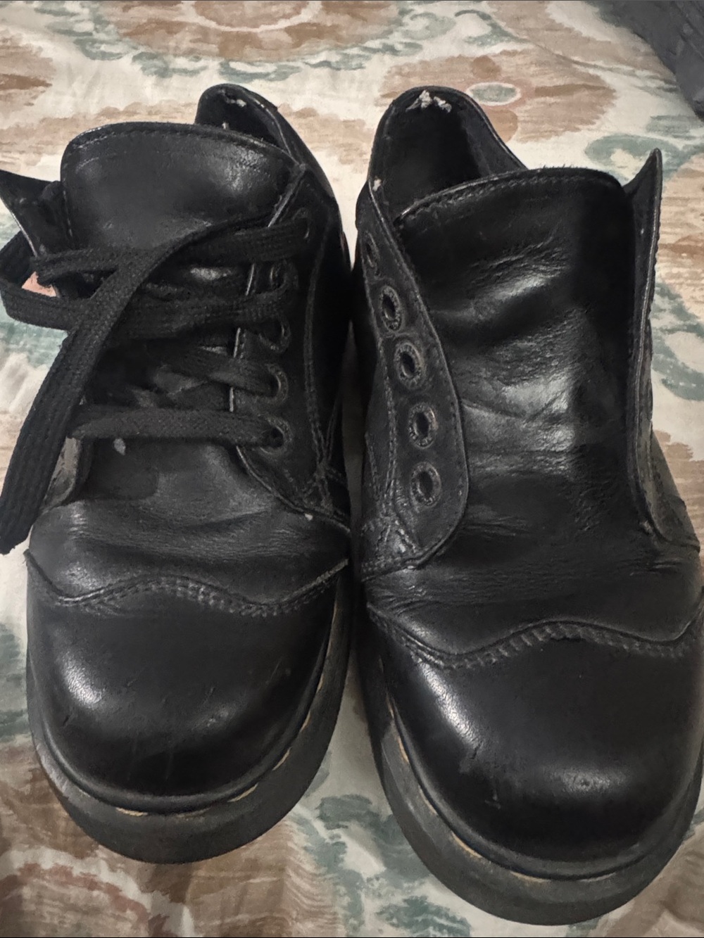 Dr. Martens Black Leather Lace-Up Oxford Shoes